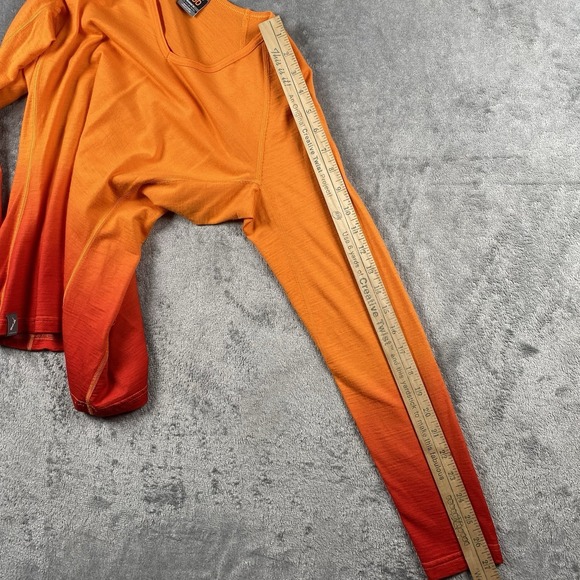 Icebreaker Shirt Womens M BodyFit+ 200 100% Merino Wool V Neck Long Sleeve Ombre - Picture 11 of 13